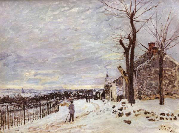 Alfred Sisley Snowy Weather at Veneux-Nadon oil painting image